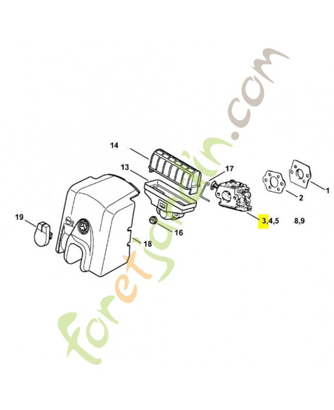 Carburateur C1Q-100335G Stihl réf 1123-120-0631