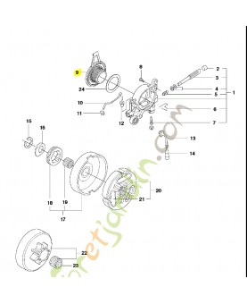 vis entrainement pompe a huile husqvarna ref.582270107 Remplace référence 537207807-503756102-503756103-537207805-503756101