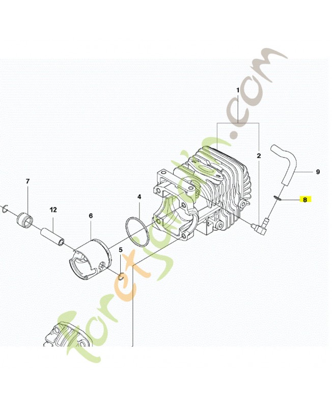 collier pour tuyau husqvarna ref. 505040201