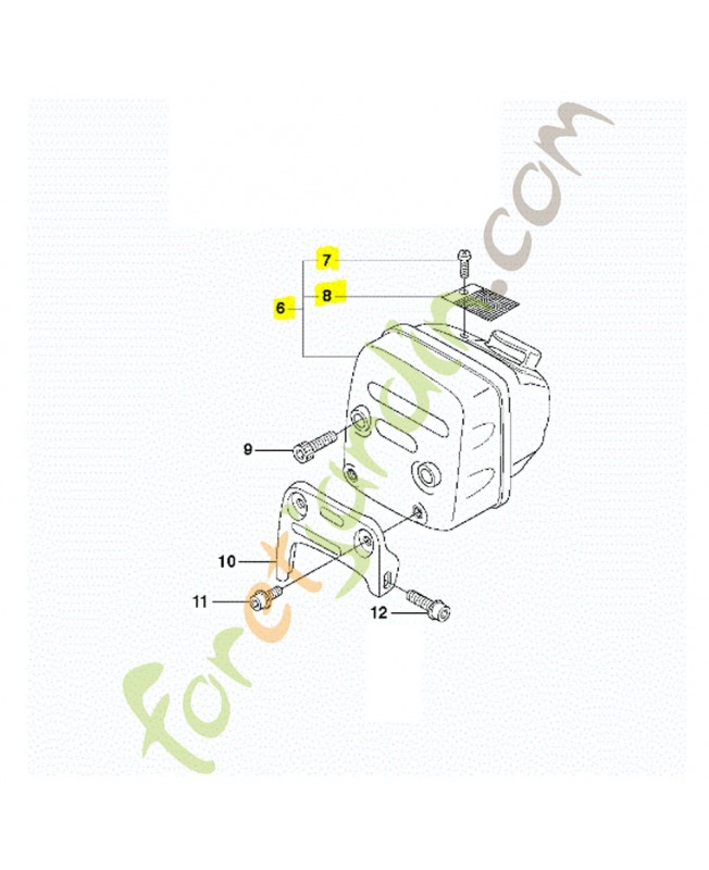 pot échappements husqvarna ref. 504706401 Remplace référence 503917504 ; 503917501 ; 503917503 ; 503917591