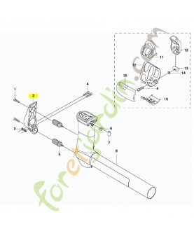 Support husqvarna ref. 589015801 Remplace référence 503955306, 503955304, 503955302, 503955301.