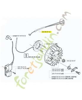 Cable husqvarna ref. 503898702