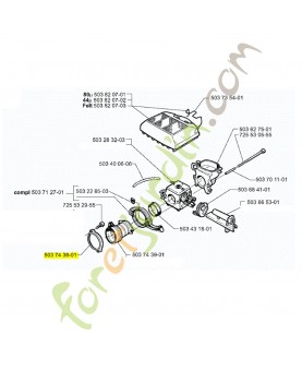 Douille pipe admission husqvarna ref. 503743801