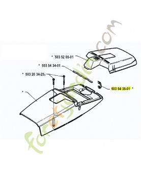 clips couvercle filtre husqvarna ref. 503543501