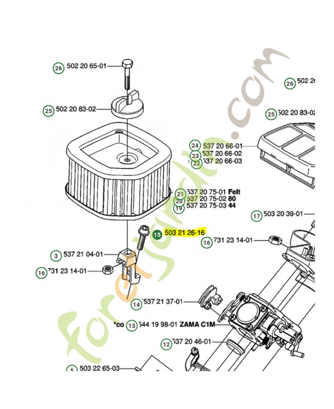 Vis husqvarna ref. 503212616