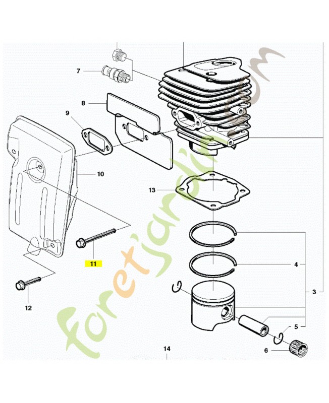 Vis pot husqvarna ref. 503200009 Remplace référence 505245182, 503200047 et 503200043