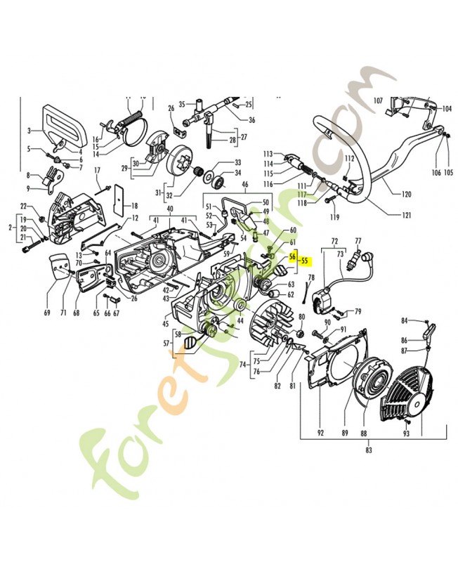 Bouchon de reservoir husqvarna ref. 503125003 Remplace référence 503125001