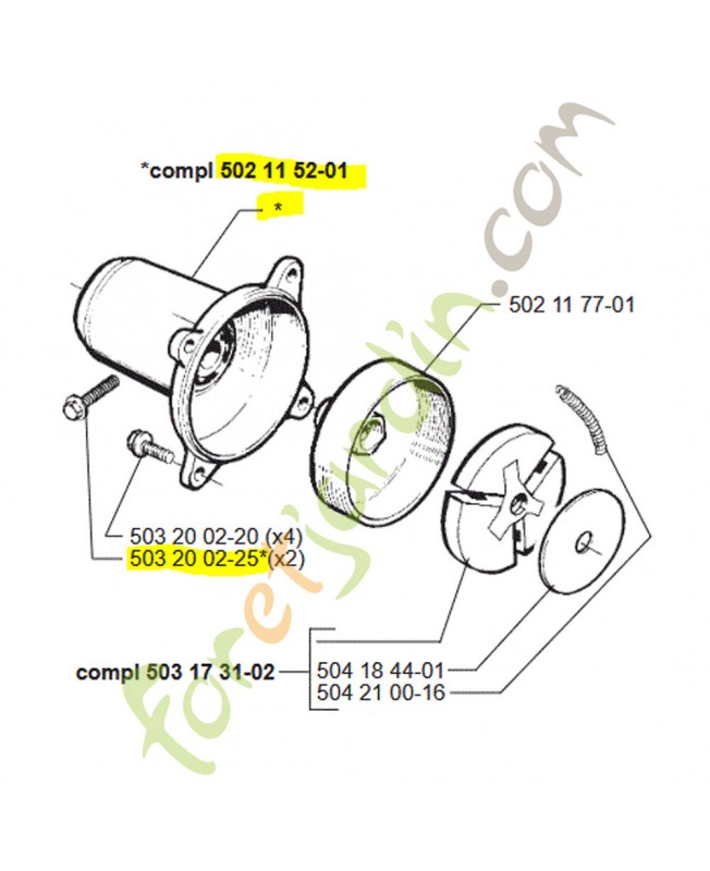carter d'embrayage husqvarna ref. 502115201