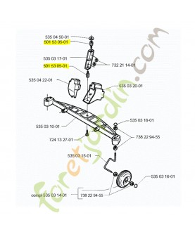 Amortisseur husqvarna ref. 501530501