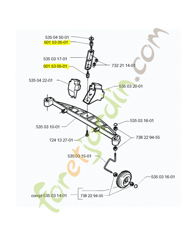Amortisseur husqvarna ref. 501530501