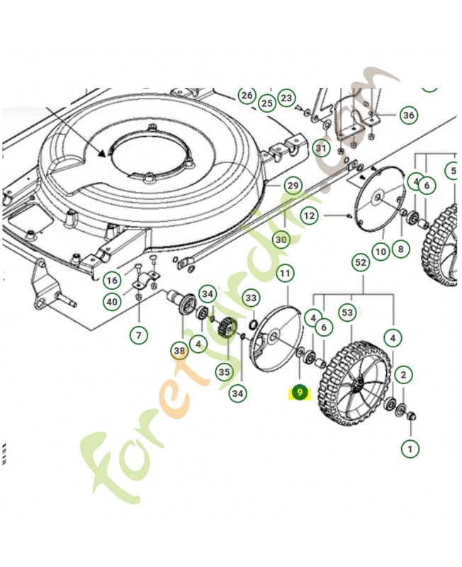 Rondelle d'espacement husqvarna ref. 295675201