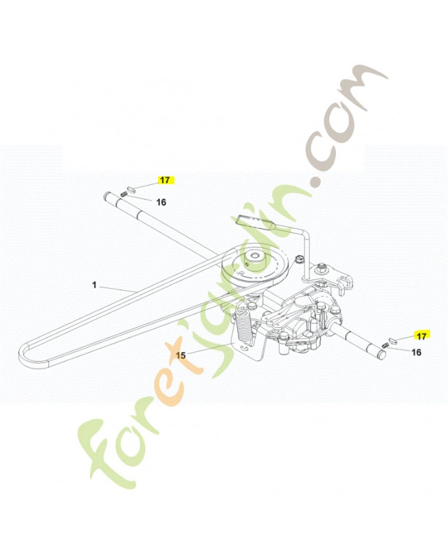 Clavette roue husqvarna ref. 539111893