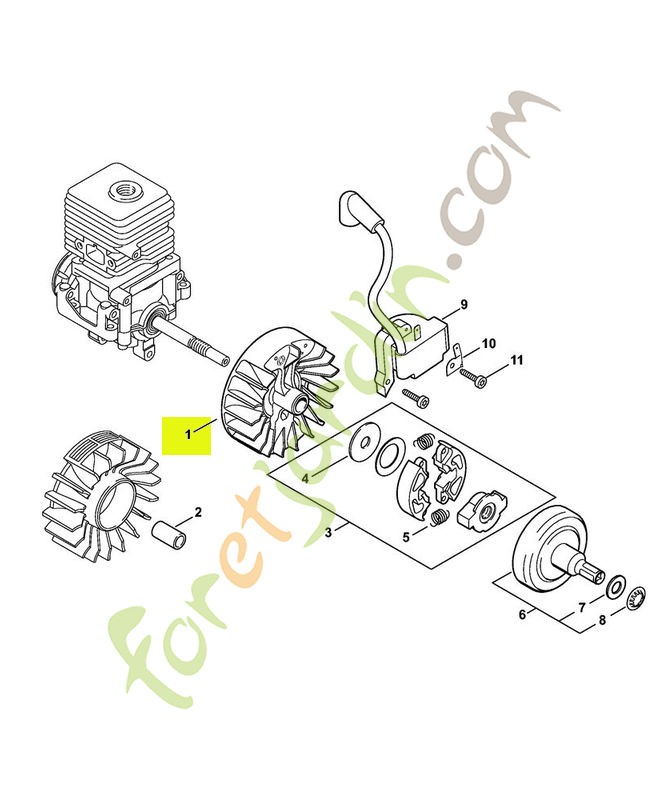rotor stihl réf : 4140-400-1202