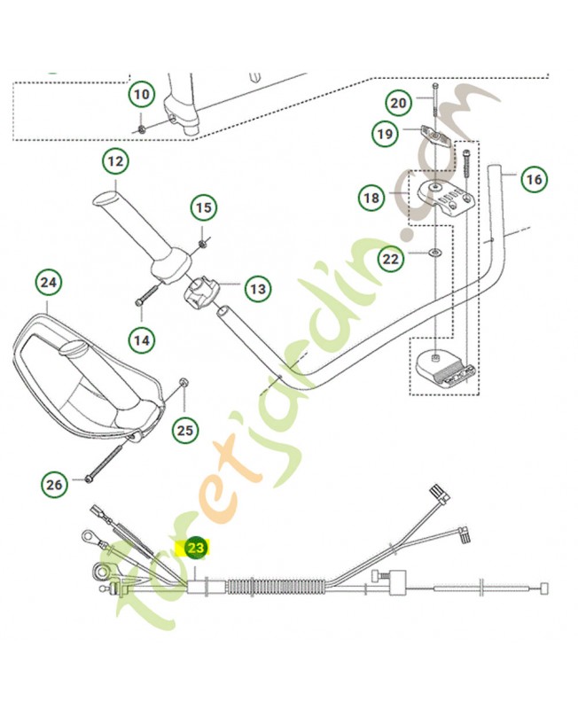 Câblage husqvarna ref. 544203102