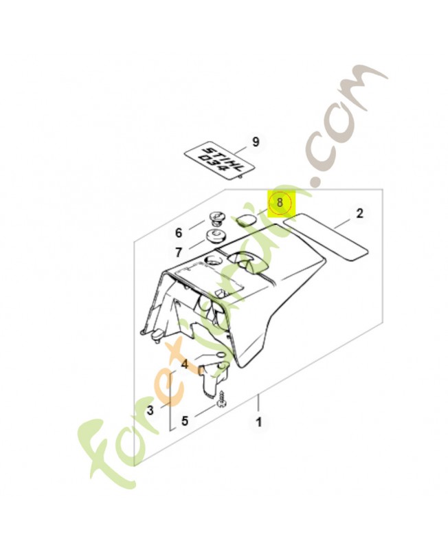Capuchon Stihl Réf 1122-084-7100