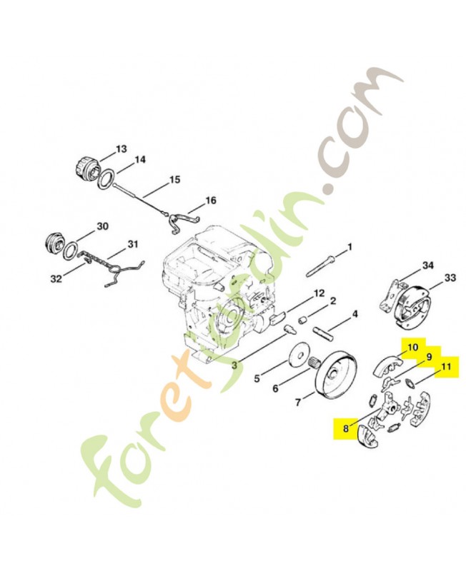 Embrayage Stihl Réf 1120-160-2003