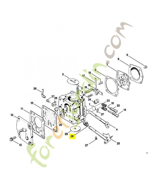 Ressort coudé Stihl Réf 1110-122-3200