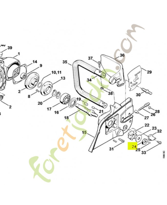Ecrou Stihl Réf 1108-640-8500- Pièce de détachée Sithl / Vicking