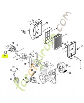 Bouton de reglage stihl réf : 4203-182-9505