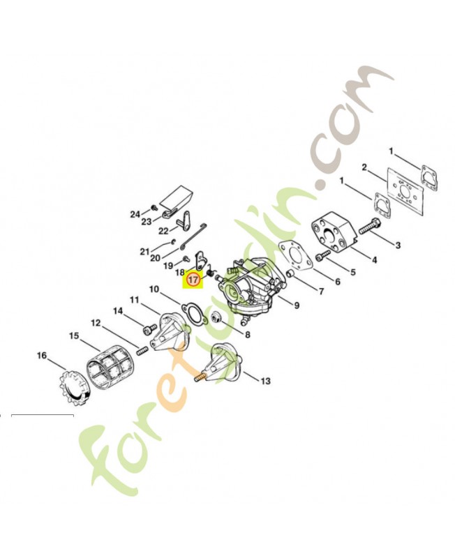 Ressort coudé Stihl Réf 1108-122-3200 - Pièce de détachée Sithl / Vicking