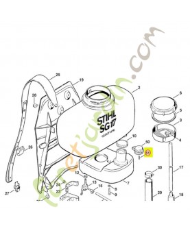 Goupille filetée Stihl Réf 0000-951-5815