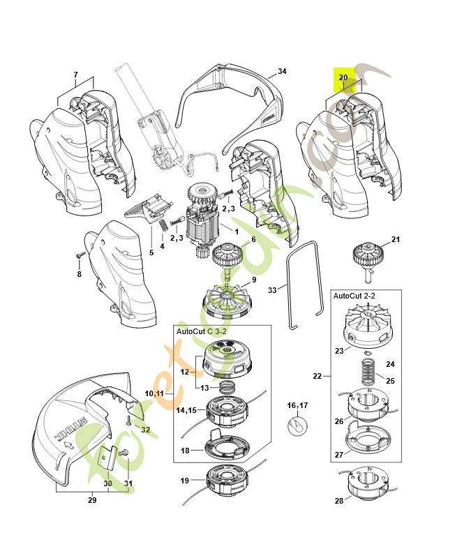 Carter moteur stihl réf : 4816-600-0800