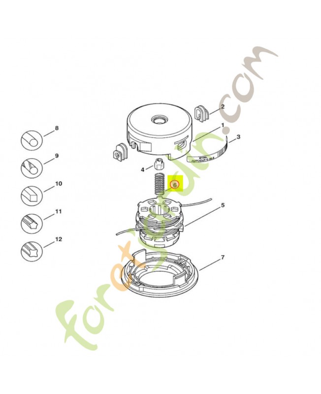 Ressort hélicoïdal Stihl Réf 0000-997-1501