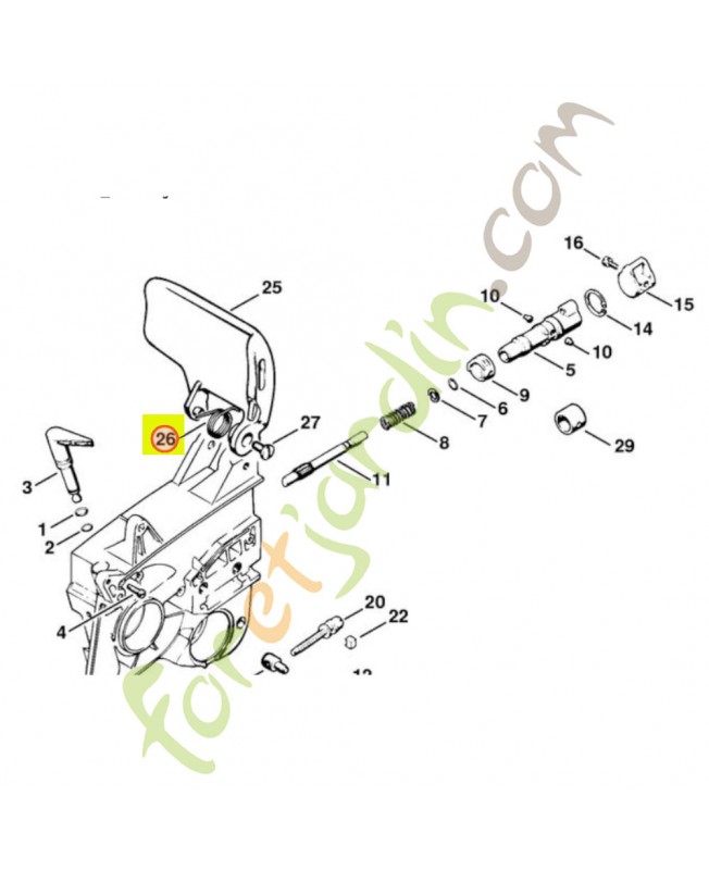 Ressort coudé Stihl Réf 0000-998-2200