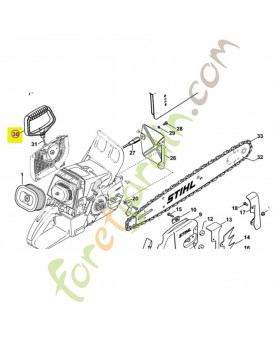 Poignée de lanceur Stihl Réf 1128-195-3401