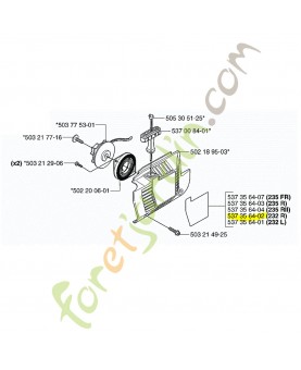 Autocollant husqvarna ref. 537356402 Remplace référence 502212525