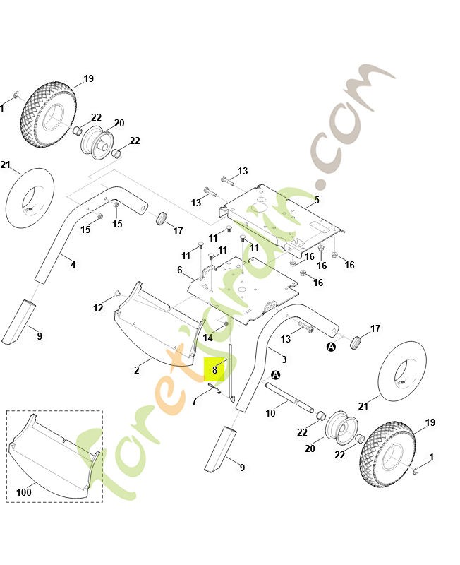 Etrier stihl réf : 6012-706-2800