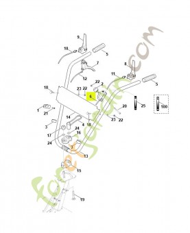 Cable commande des gaz stihl réf : 6380-180-1110