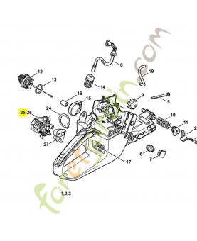 Carburateur hd-34 b Stihl Réf.1135-120-0601