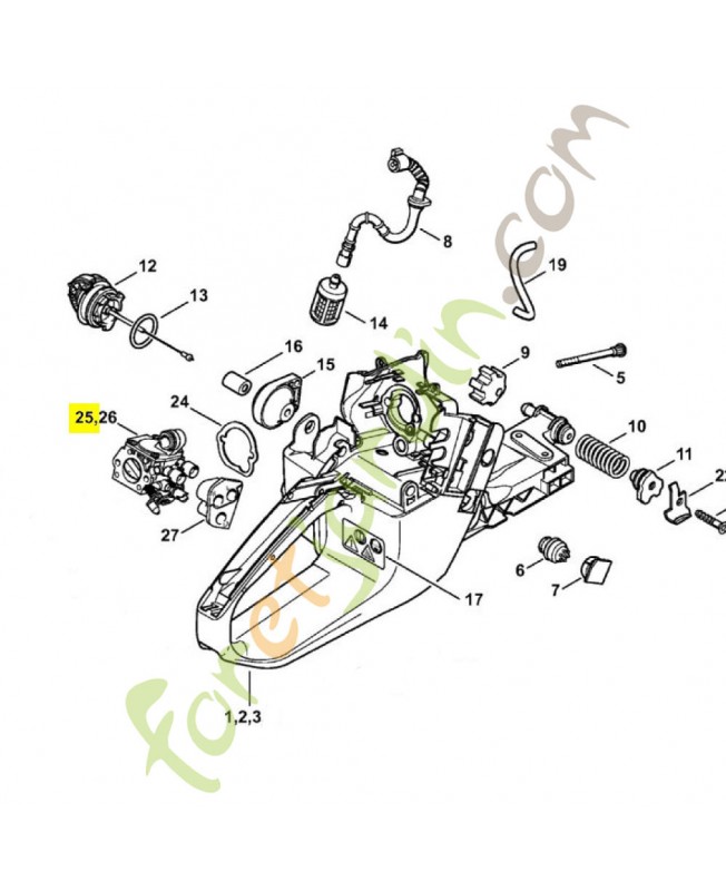 Carburateur hd-34 b Stihl Réf.1135-120-0601
