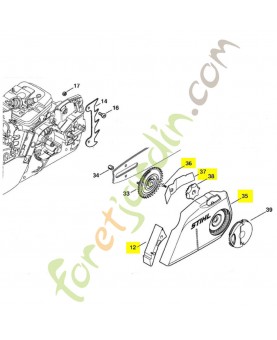 Couvercle de pignon Stihl Réf. 1135-640-1702 en Stock