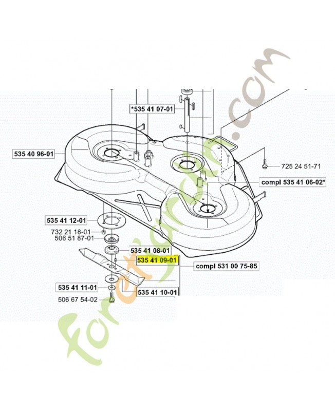 Goupille cisaillement husqvarna ref. 535410901