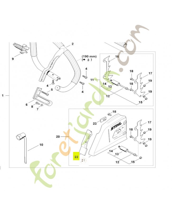 Pieces protection Stihl Réf.1138-656-1500