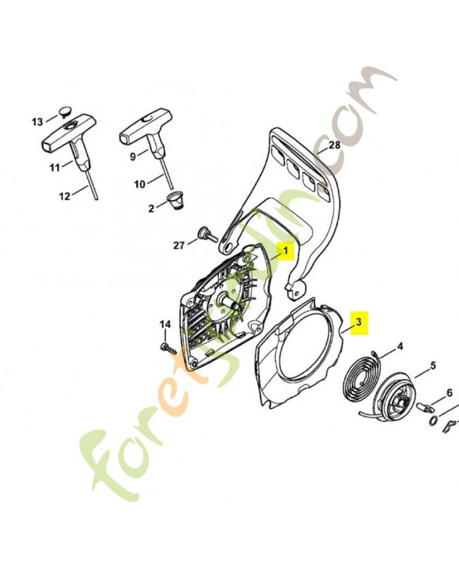 Carter de ventilateur Stihl réf.1143-080-1803