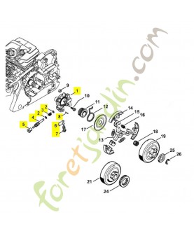 Pompe à huile 241C-M Stihl réf. 1143-640-3200