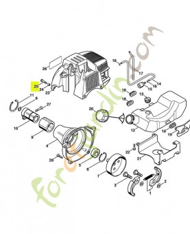 Vis cylindrique m5 x 23 stihl réf : 9022-313-1030