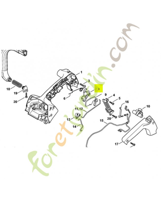 Manette des gaz Stihl réf.1146-182-1000
