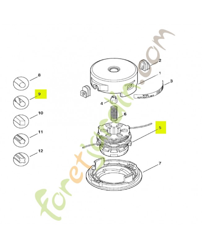 Bobine avec filetage Stihl réf.4002-710-4301 en Stock 2