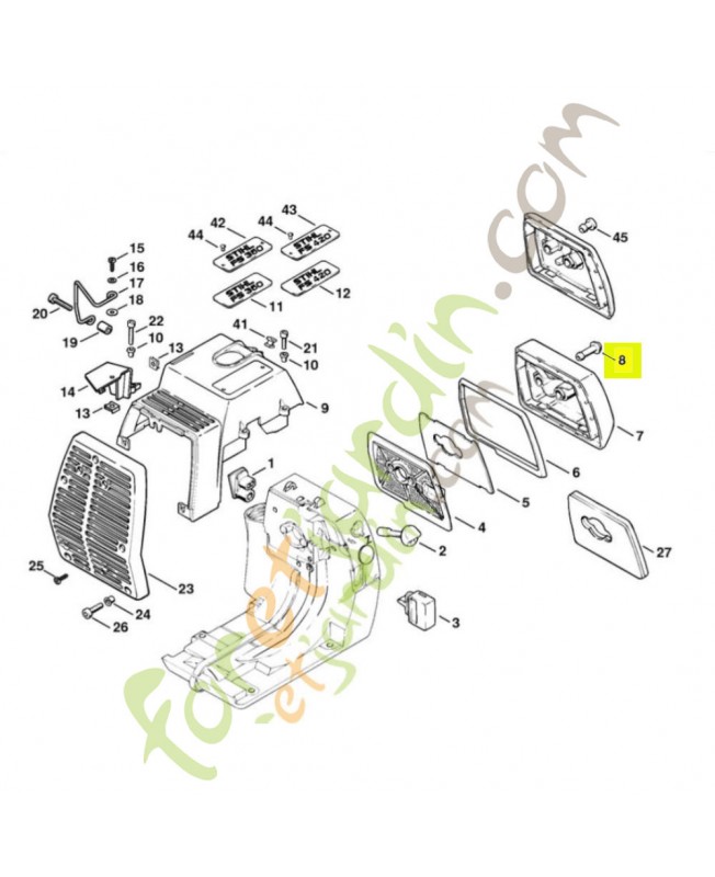 Ecrou de fermeture stihl réf: 4116-141-8303