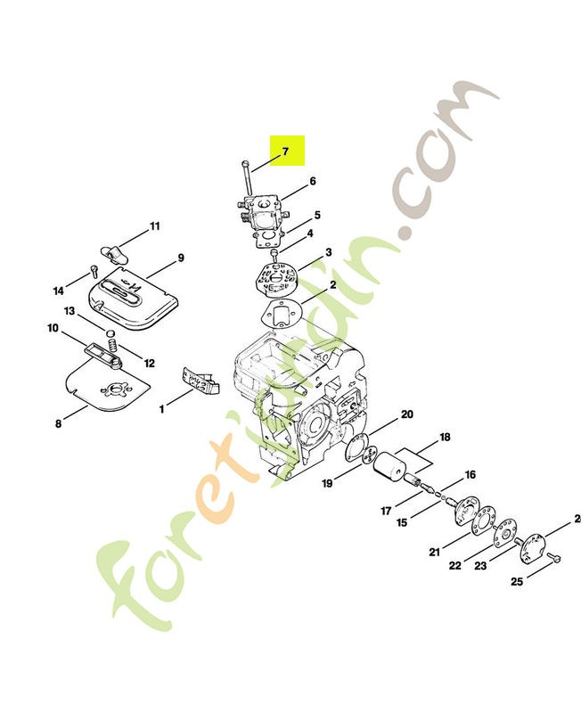 Vis cylindrique m5x45 stihl réf : 9043-216-1101