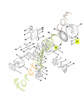Vis cylindrique am 4x10 z3 stihl réf : 9047-319-0650