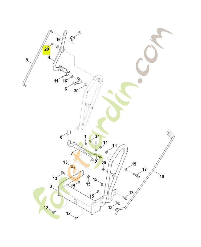 Ecrou chapeau m8 stihl réf : 9240-216-1100