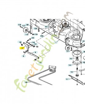 Chape suspension arrière husqvarna réf : 531165401