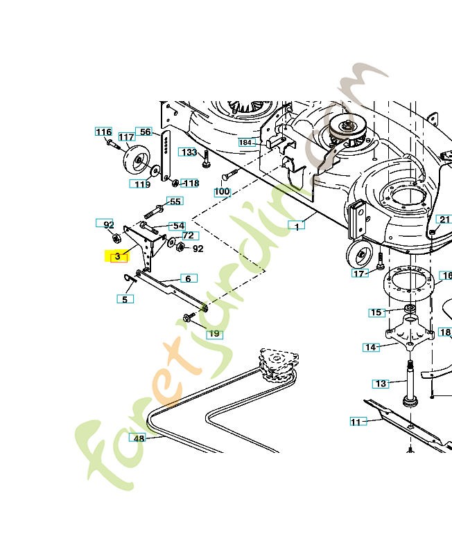 Chape suspension arrière husqvarna réf : 531165401