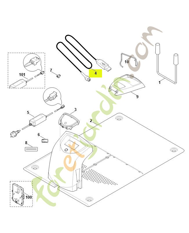 Câble de diagnostic stihl réf : 6309-840-0401
