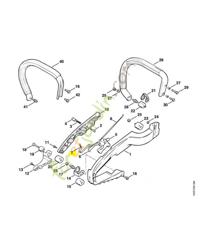 Ressort de lame Stihl réf  1120-182-4702 en stock